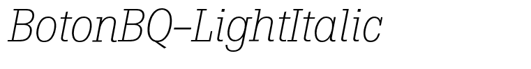 BotonBQ-LightItalic