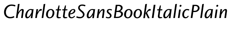 CharlotteSansBookItalicPlain