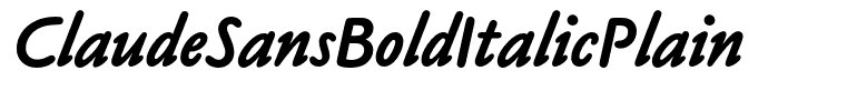 ClaudeSansBoldItalicPlain