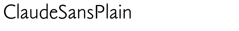 ClaudeSansPlain