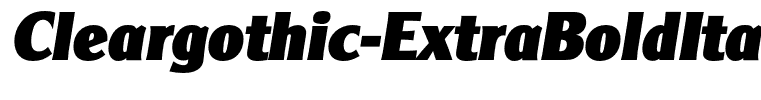 Cleargothic-ExtraBoldIta