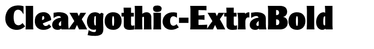 Cleaxgothic-ExtraBold
