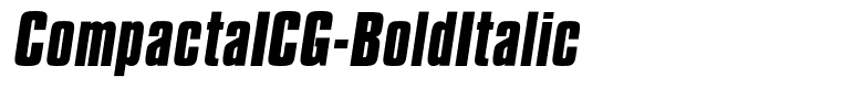CompactaICG-BoldItalic