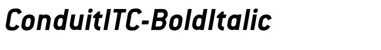 ConduitITC-BoldItalic