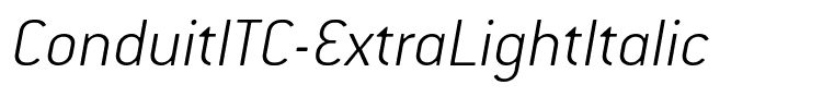 ConduitITC-ExtraLightItalic