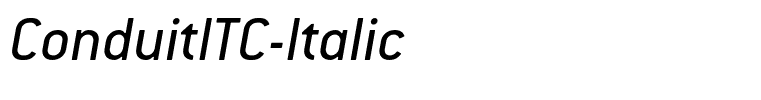 ConduitITC-Italic