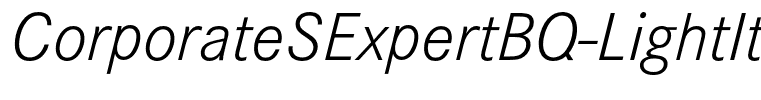CorporateSExpertBQ-LightItalicOsF