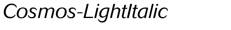 Cosmos-LightItalic