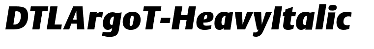 DTLArgoT-HeavyItalic