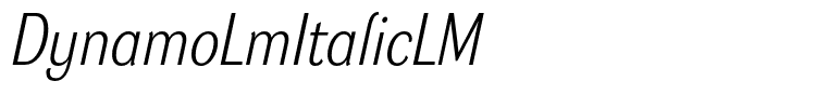 DynamoLmItalicLM