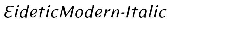 EideticModern-Italic