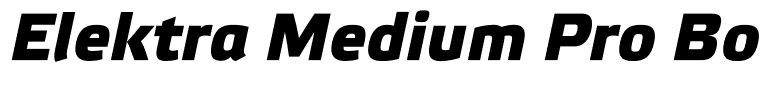 Elektra Medium Pro Bold Italic