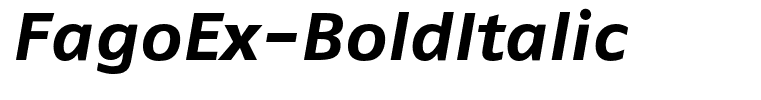 FagoEx-BoldItalic