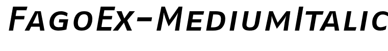 FagoEx-MediumItalicCaps