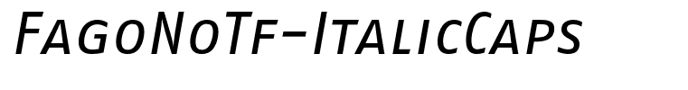 FagoNoTf-ItalicCaps
