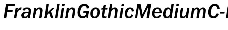 FranklinGothicMediumC-Italic