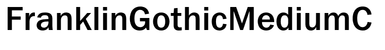 FranklinGothicMediumC