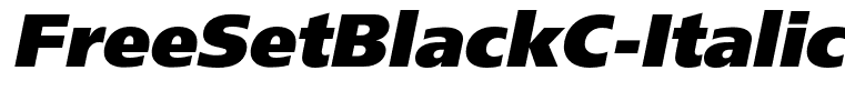 FreeSetBlackC-Italic