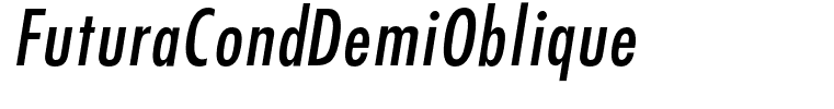 FuturaCondDemiOblique
