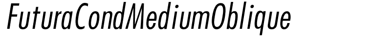 FuturaCondMediumOblique