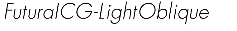 FuturaICG-LightOblique