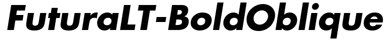 FuturaLT-BoldOblique