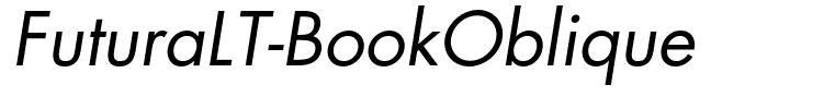 FuturaLT-BookOblique