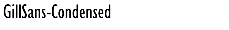 GillSans-Condensed
