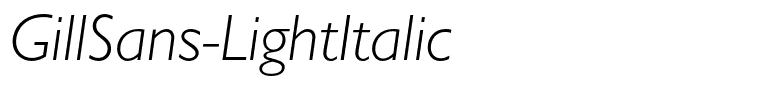 GillSans-LightItalic