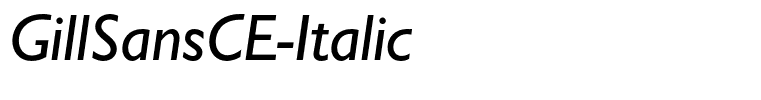 GillSansCE-Italic
