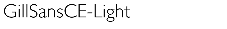 GillSansCE-Light