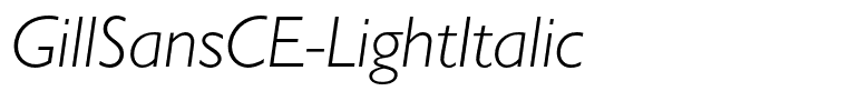 GillSansCE-LightItalic