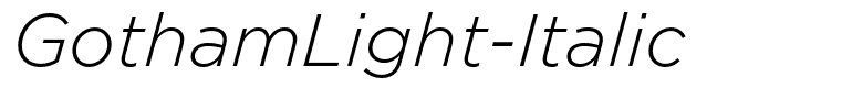 GothamLight-Italic