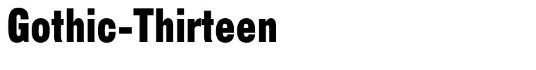 Gothic-Thirteen