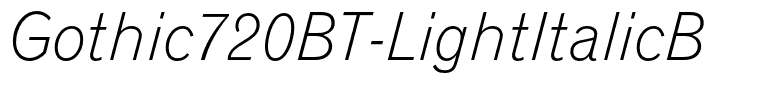 Gothic720BT-LightItalicB