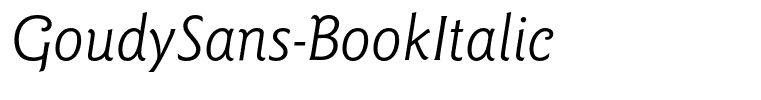 GoudySans-BookItalic