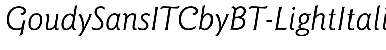 GoudySansITCbyBT-LightItalic