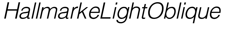 HallmarkeLightOblique