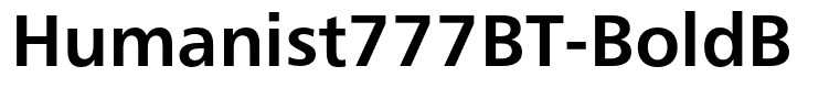 Humanist777BT-BoldB