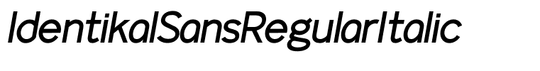 IdentikalSansRegularItalic