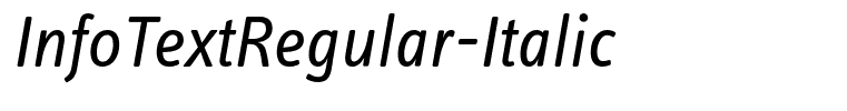 InfoTextRegular-Italic