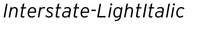 Interstate-LightItalic