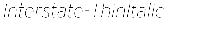 Interstate-ThinItalic