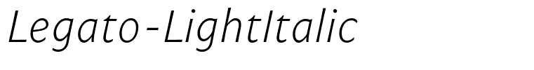 Legato-LightItalic