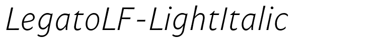 LegatoLF-LightItalic