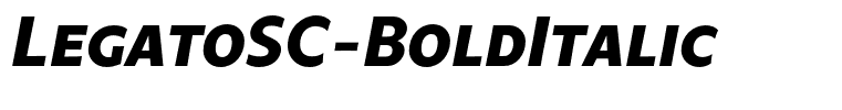 LegatoSC-BoldItalic