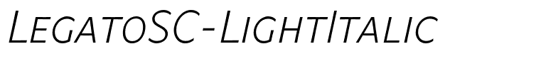 LegatoSC-LightItalic