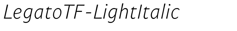 LegatoTF-LightItalic
