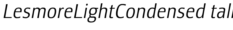 LesmoreLightCondensedItalic