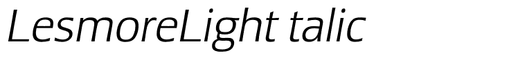 LesmoreLightItalic